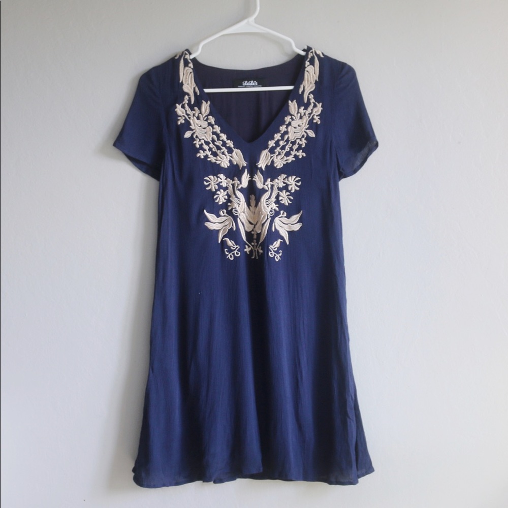 Lulu’s Blue Embroidered Dress